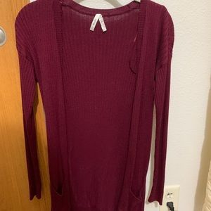 Velvet red cardigan!!